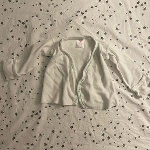 6 months snap top in white